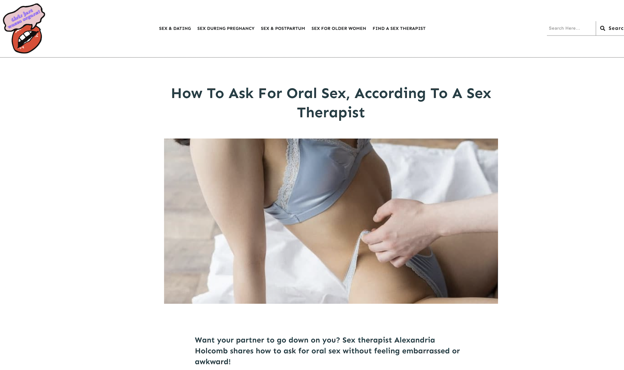 Alexandria Holcomb Oral Sex Therapist 
